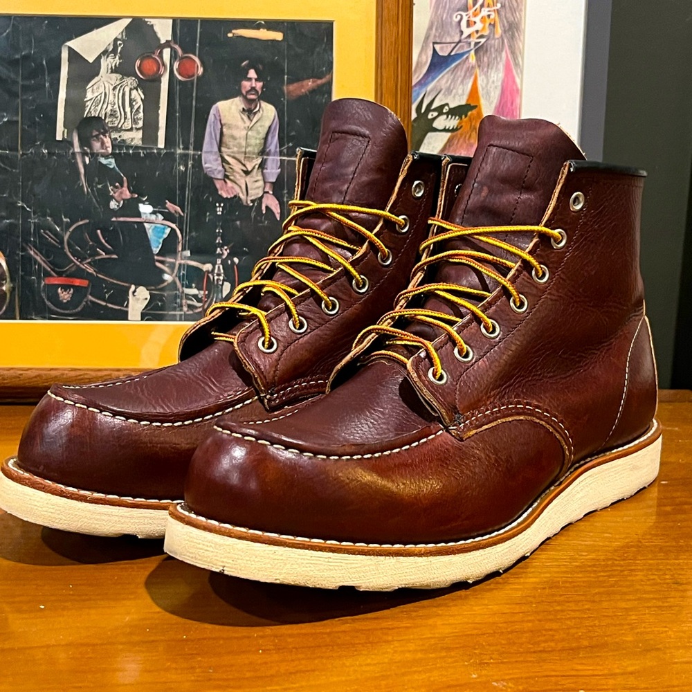 Like-New Red Wing Heritage Classic Moc Boots in Briar Oil Slick Leather - 8138